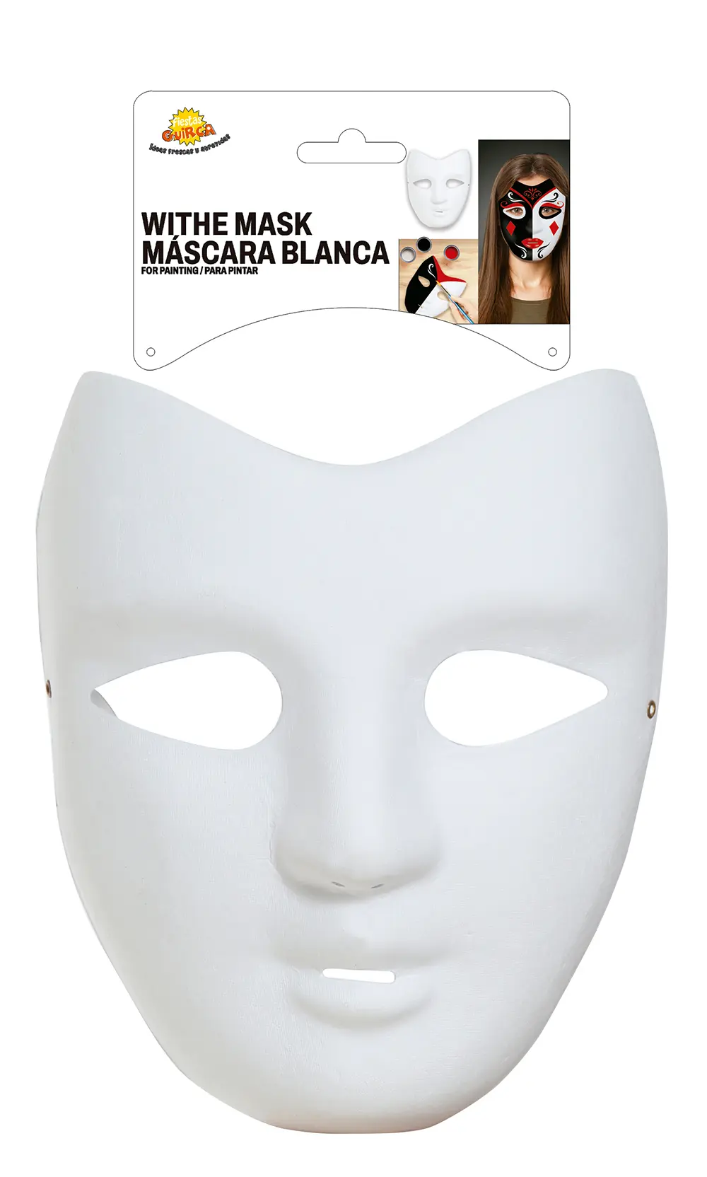 Hvid maske til bemaling