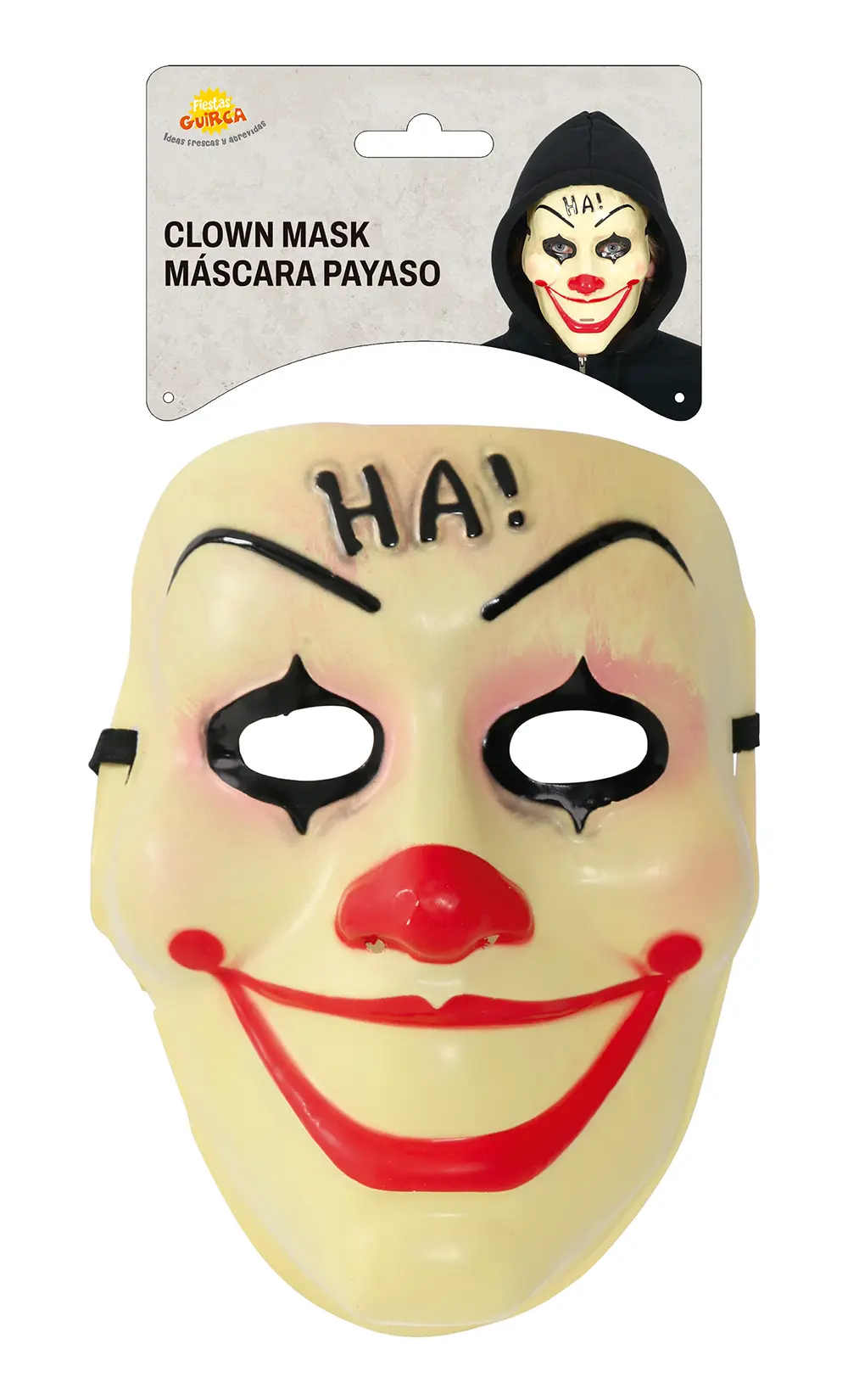 Klovnemaske "HA!", PVC