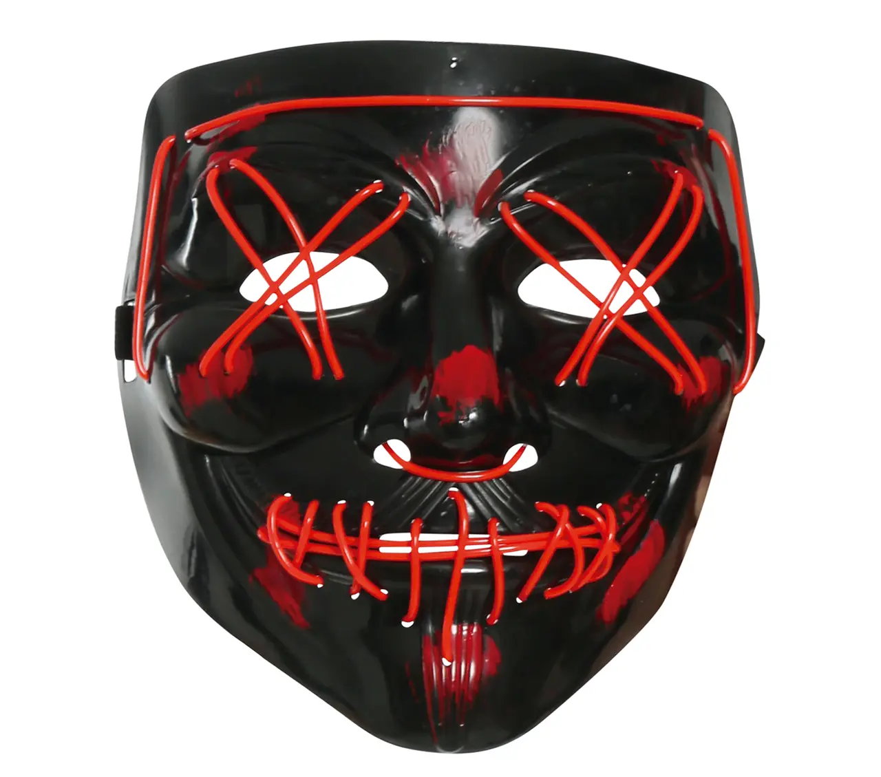 Sort maske med assorterede lys, PVC