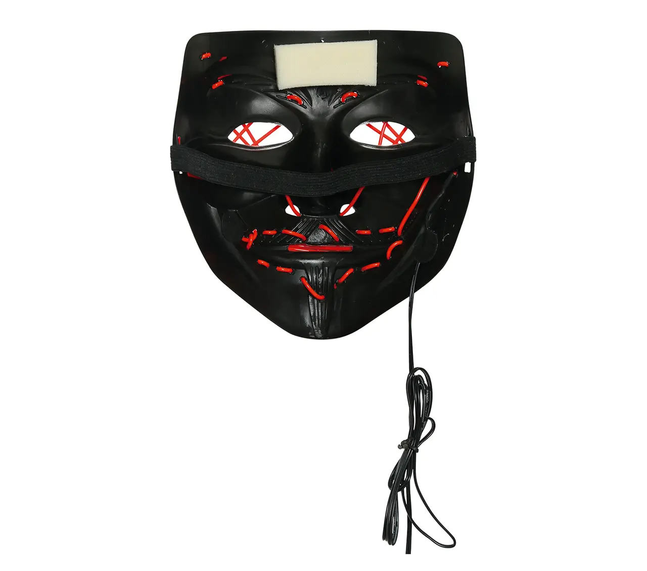 Sort maske med assorterede lys, PVC