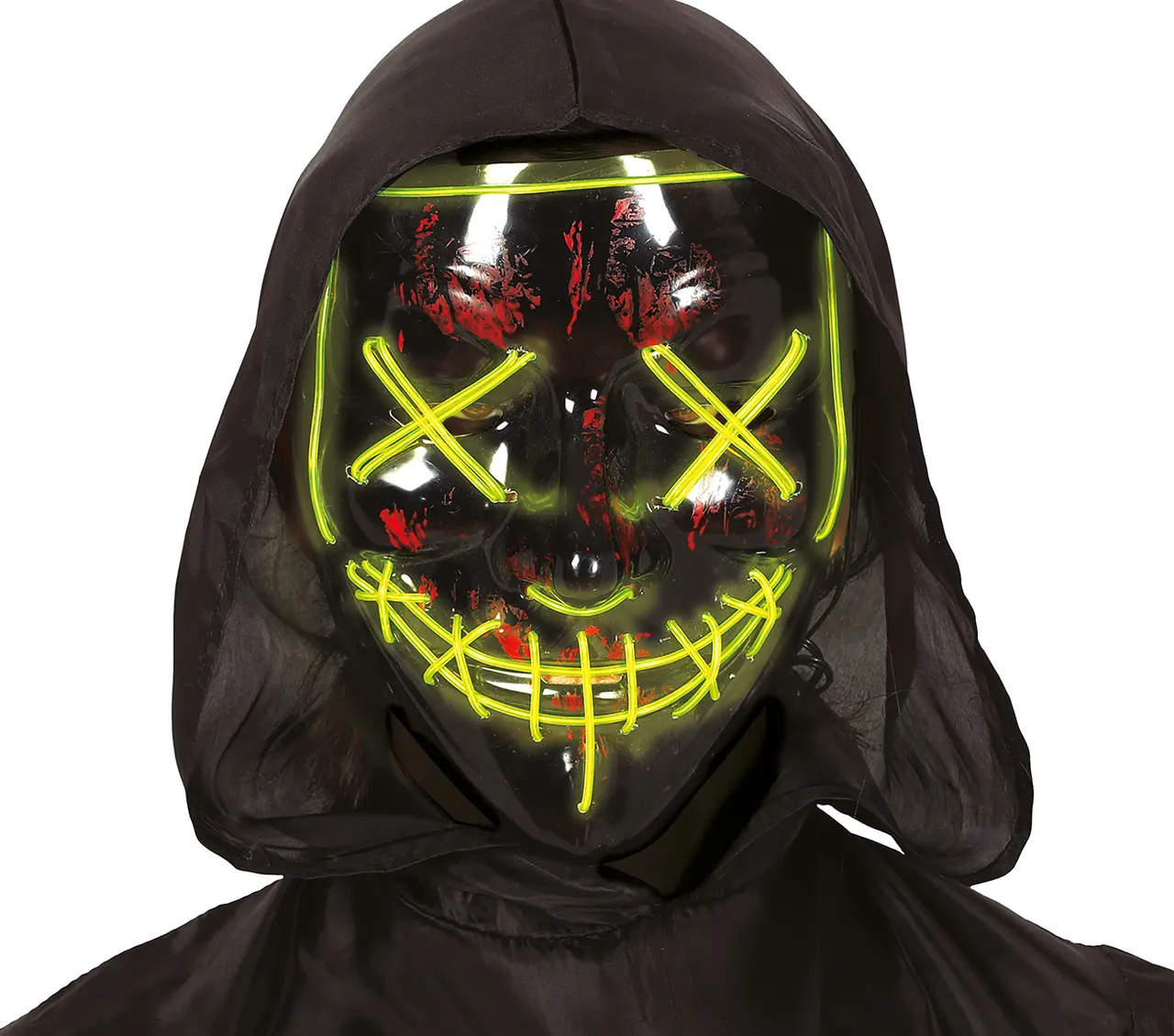 Sort maske med assorterede lys, PVC