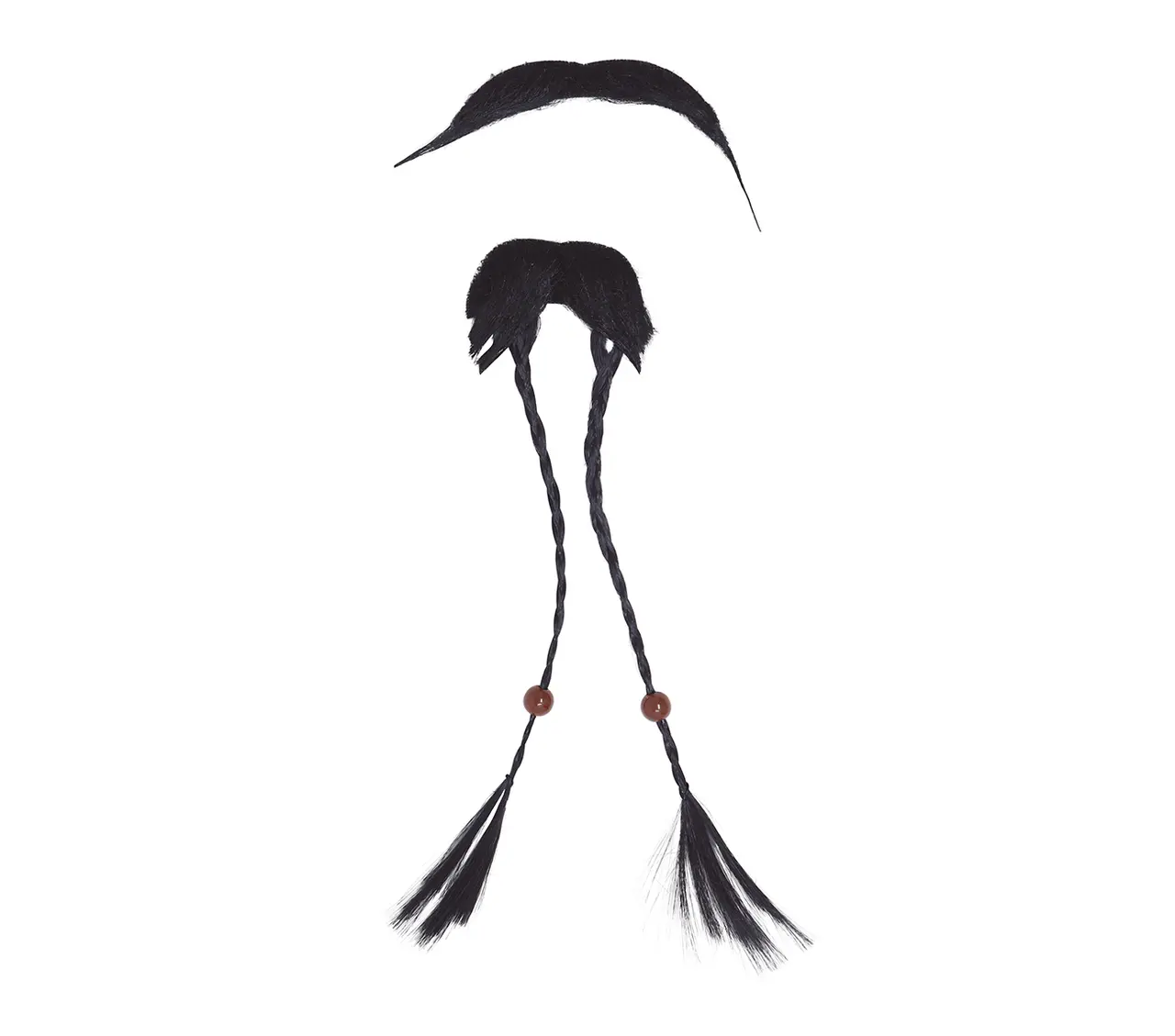 Piratfipskæg og overskæg, ca. 10,5 cm