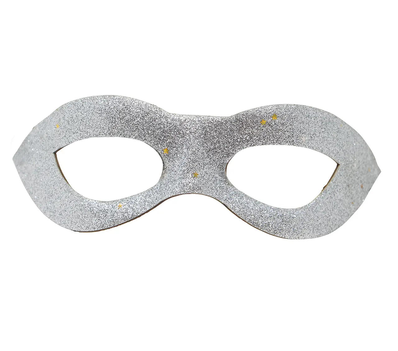 Sølvfarvet maske