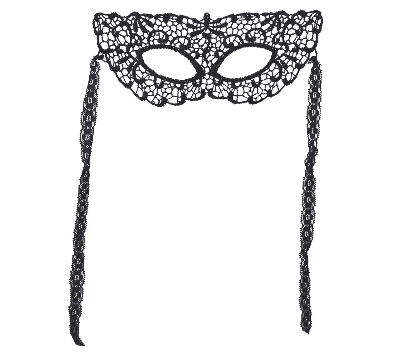 Sort blondemaske, ca. 54 cm