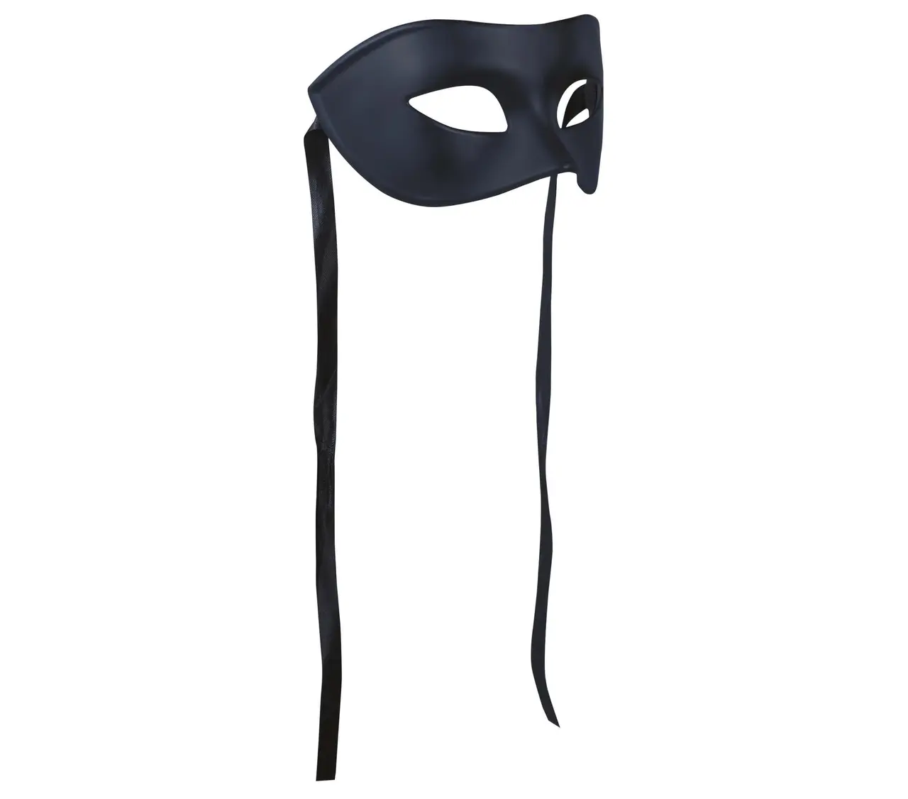 Sort maske, ca. 17,4 cm