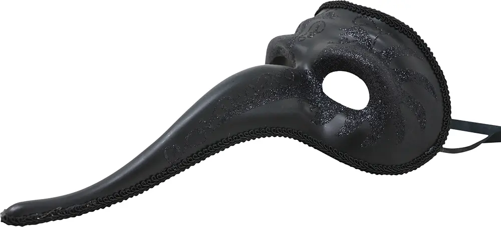 Venetiansk glimmermaske, sort