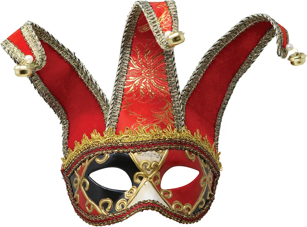 Venetiansk maske, rød