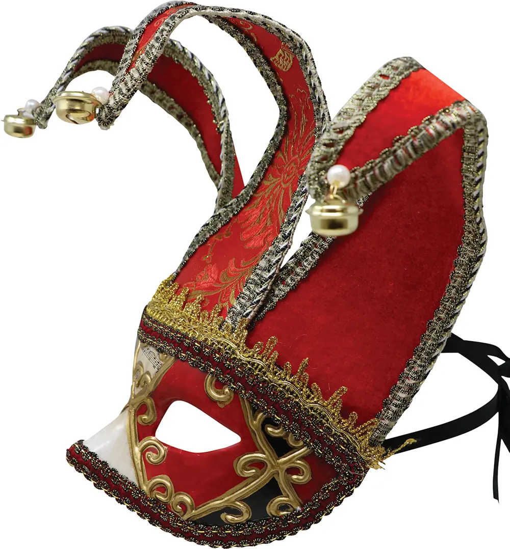 Venetiansk maske, rød