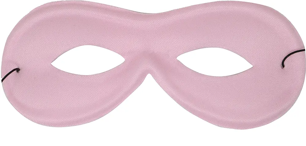 Pierrot-maske i silke, lyserød, "Extra"