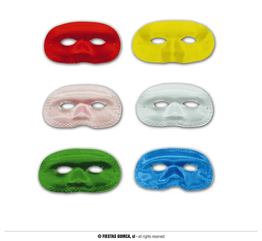 Colombina-maske i silke, flerfarvet, "Extra"
