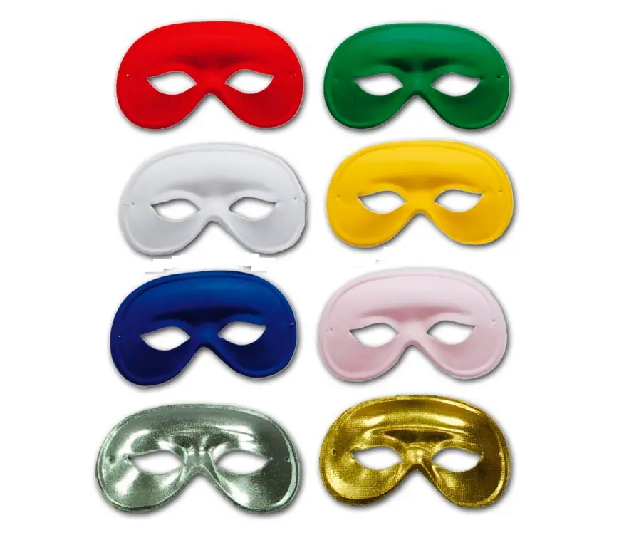 Domino-maske i silke, assorterede farver