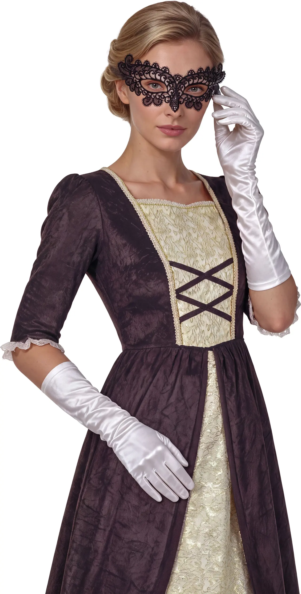 Broderet sommerfuglemaske, sort