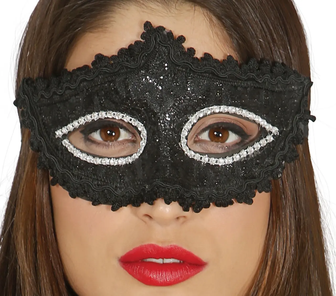 Dekoreret sort maske