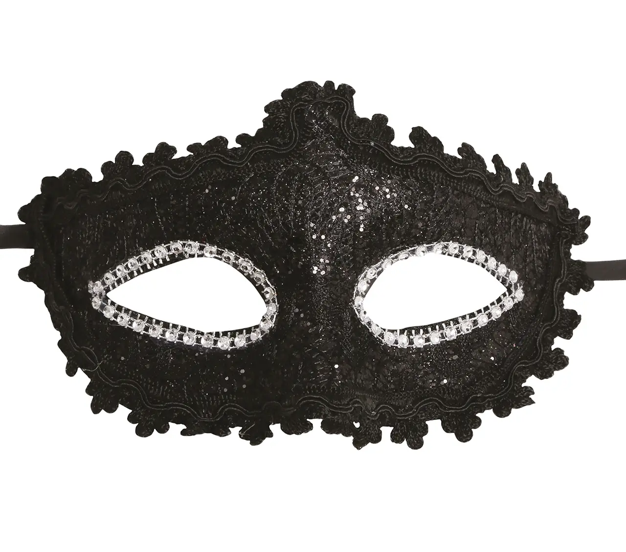 Dekoreret sort maske