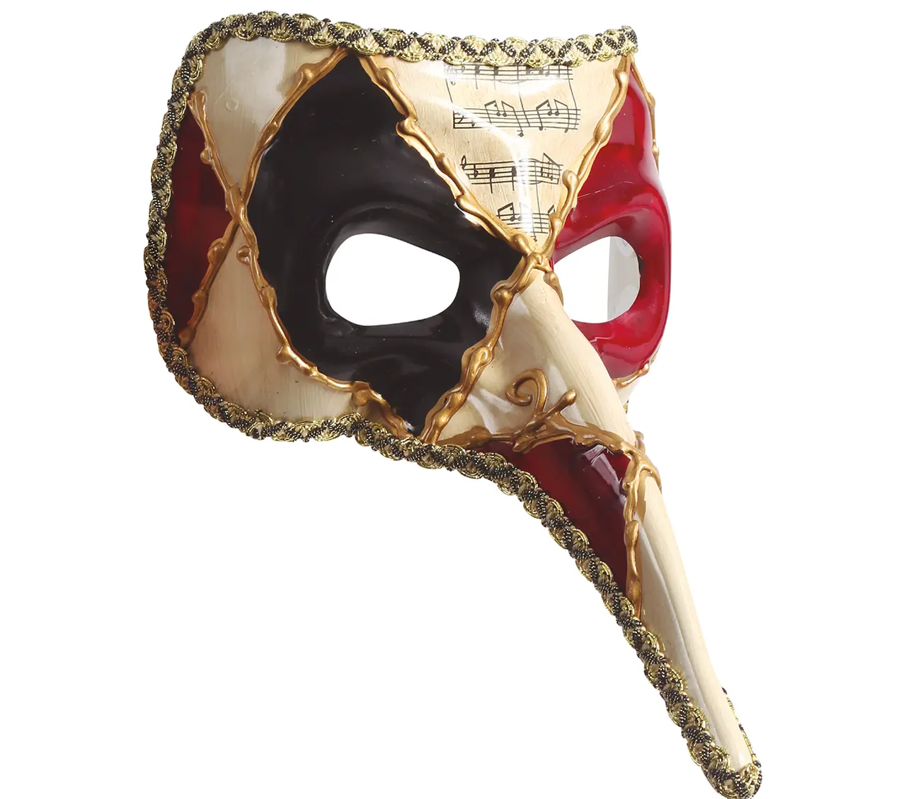 Dekoreret venetiansk maske med næse