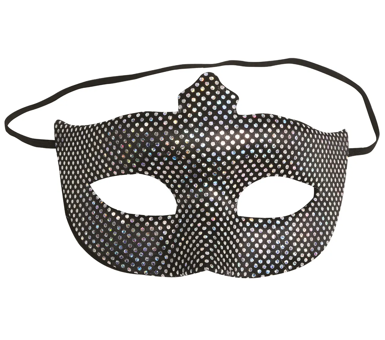 Sort/sølvfarvet maske