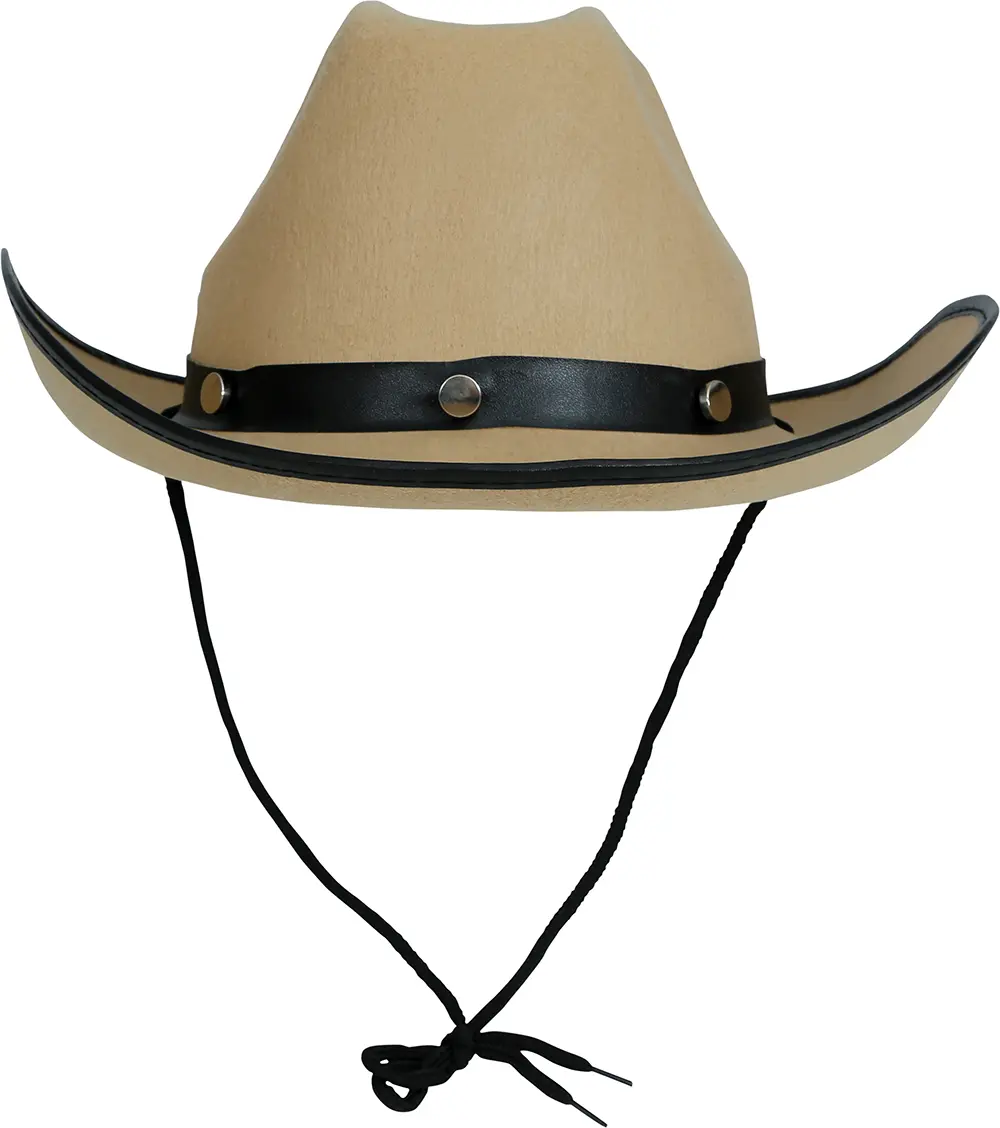 Cowboyhat i filt, lysebrun