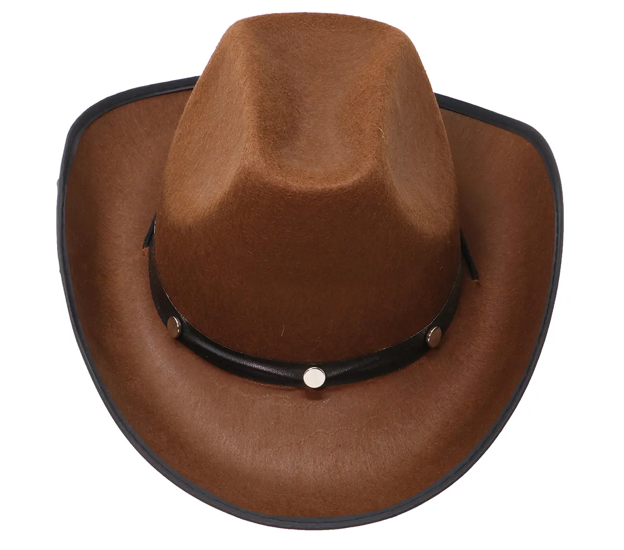 Cowboyhat i filt, brun, ca. 37,2 cm