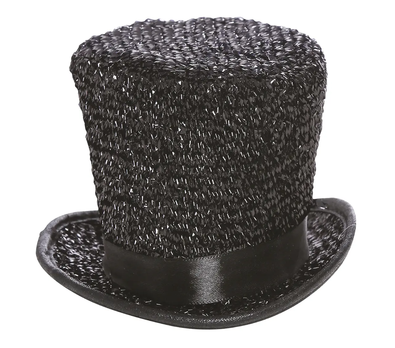 Mini høj hat, blank sort