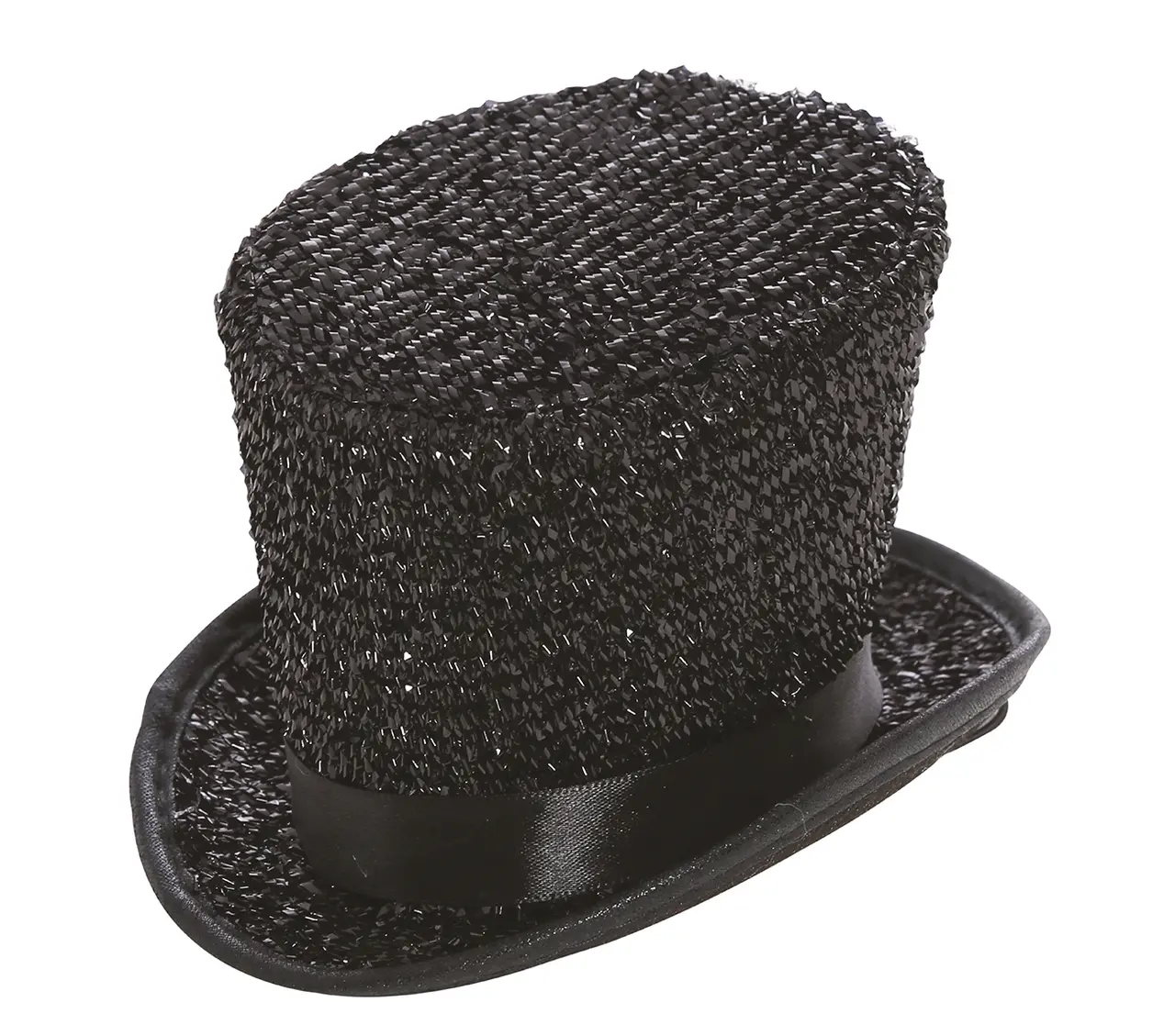 Mini høj hat, blank sort