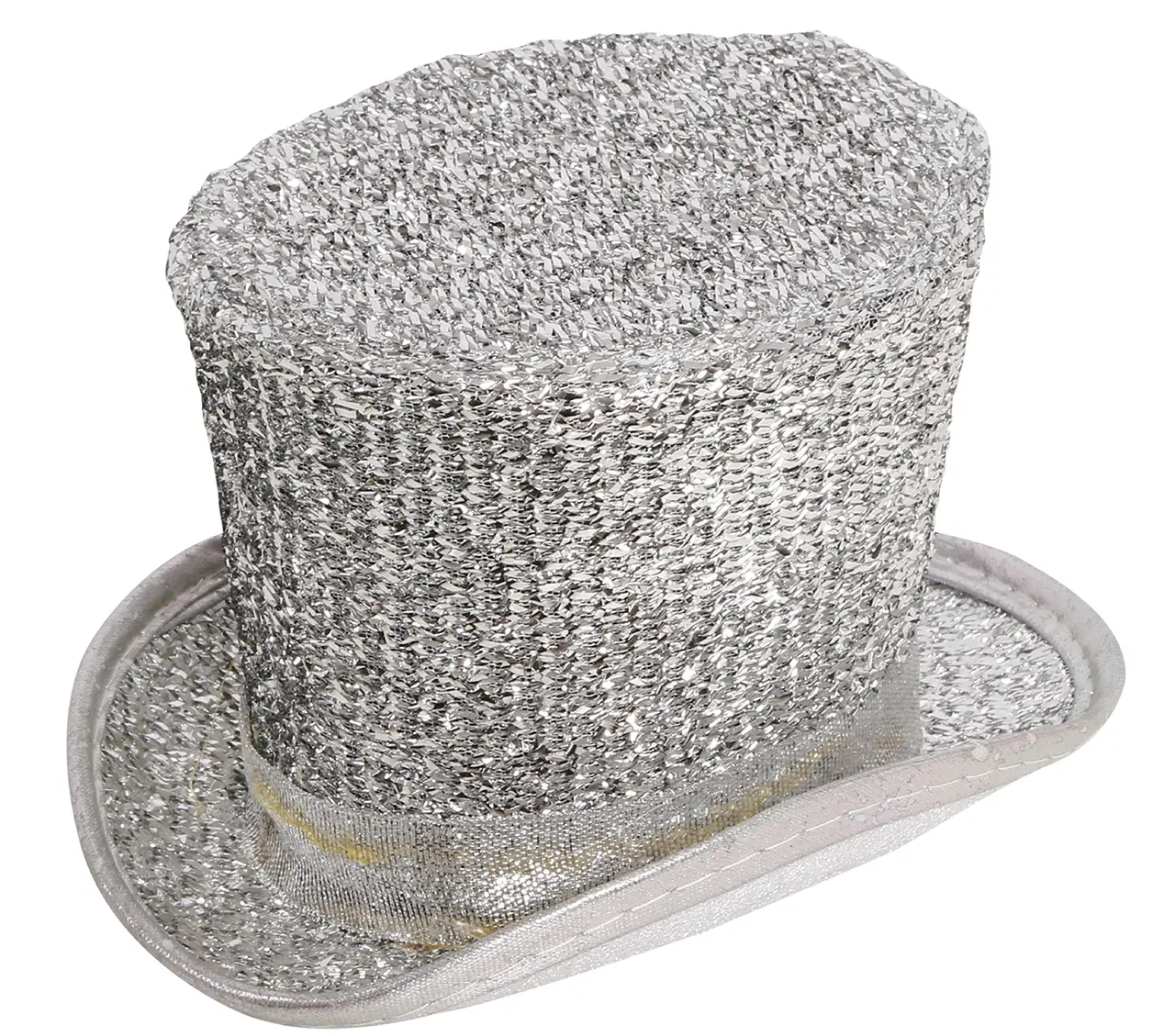 Mini høj hat, blank sølv