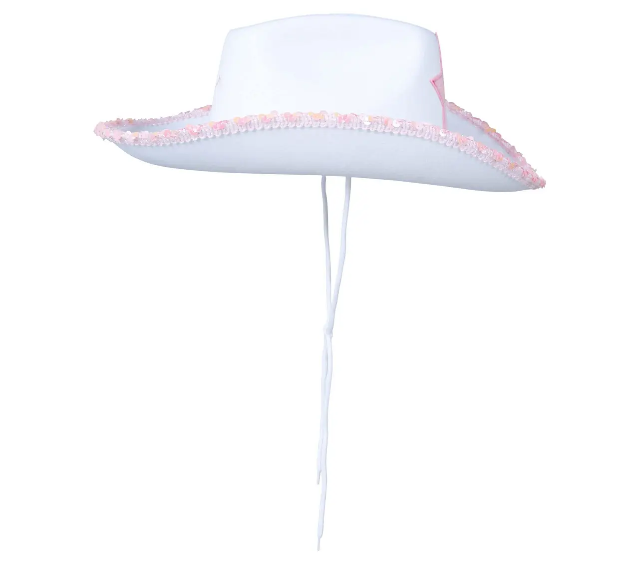 Hvid cowboyhat med stjerne