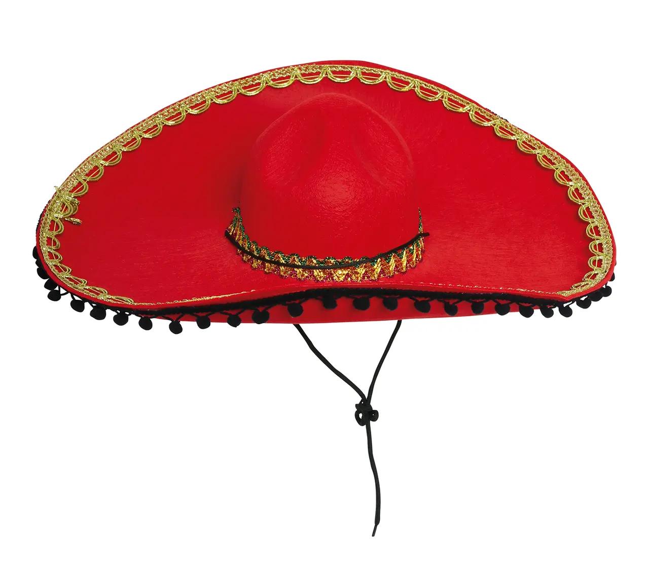 Rød mexicanerhat i filt