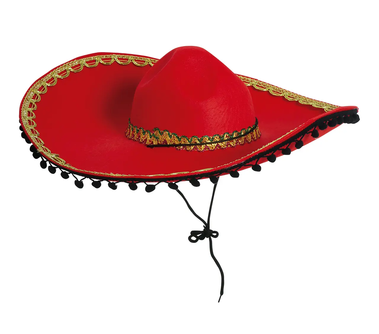 Rød mexicanerhat i filt