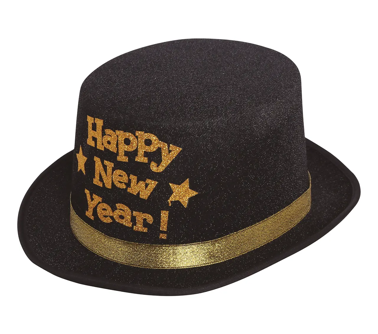 Sort høj hat "Happy New Year"