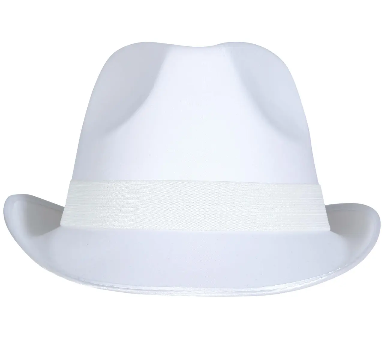 Hvid gangsterhat, ca. 28,6 cm