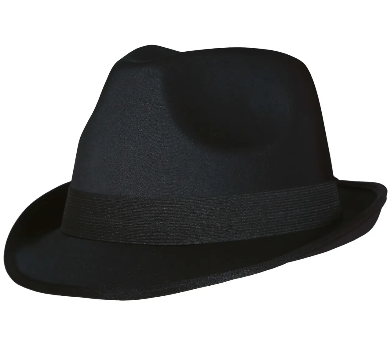 Sort gangsterhat, ca. 28,9 cm