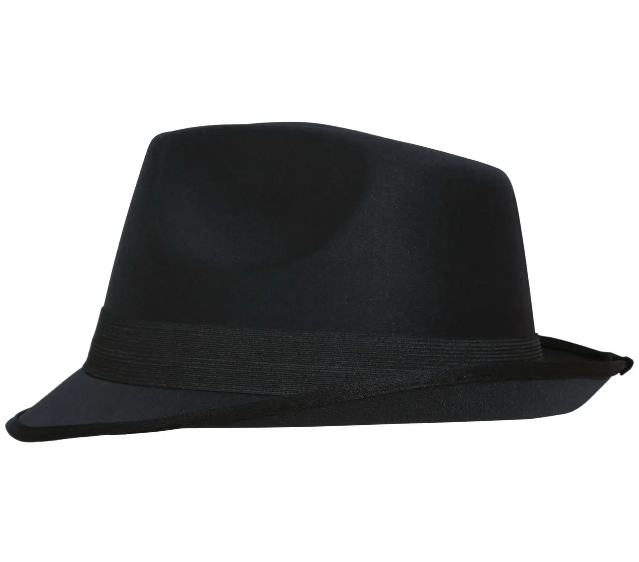 Sort gangsterhat, ca. 28,9 cm