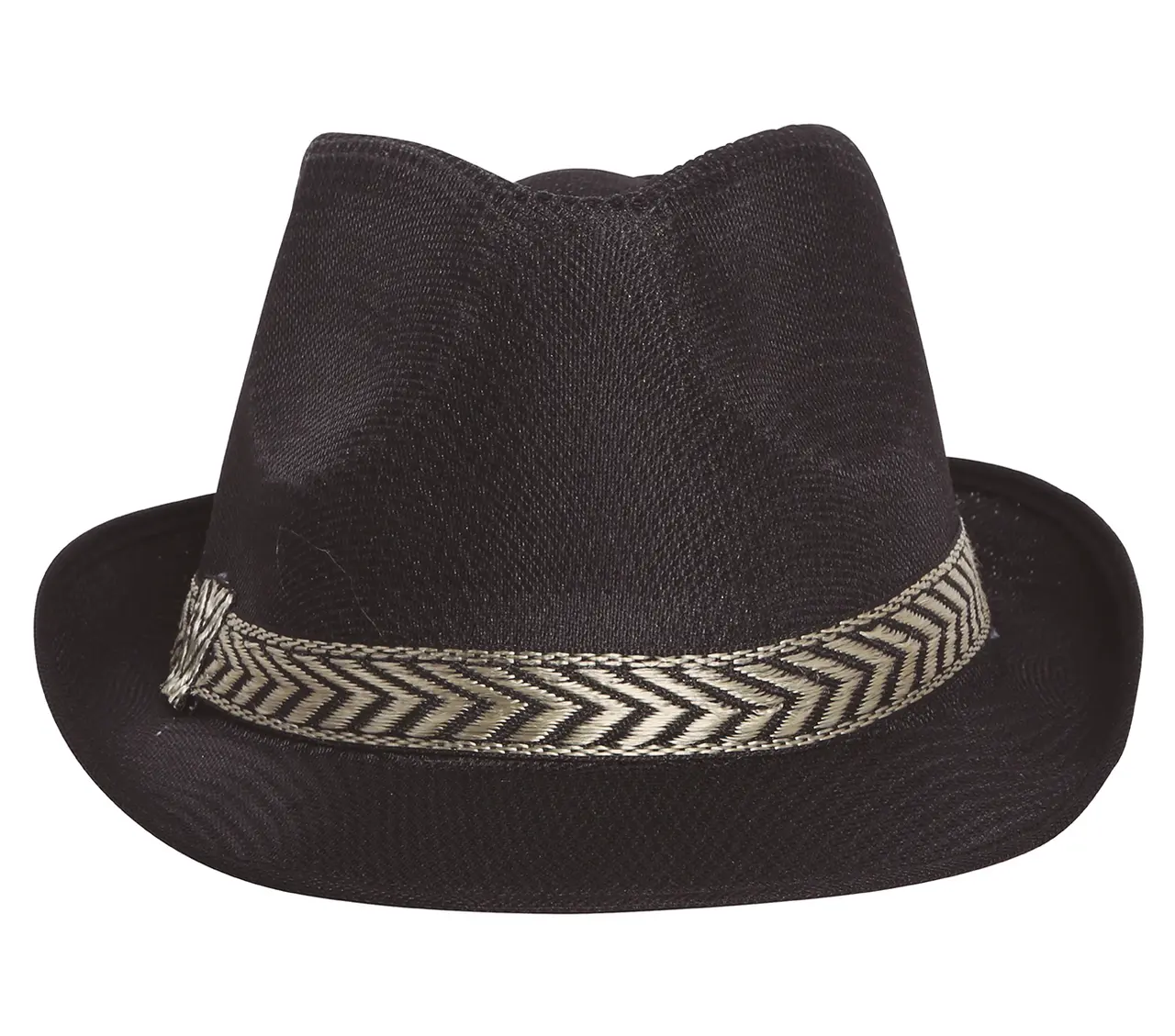 Sort gangsterhat, ca. 38 cm