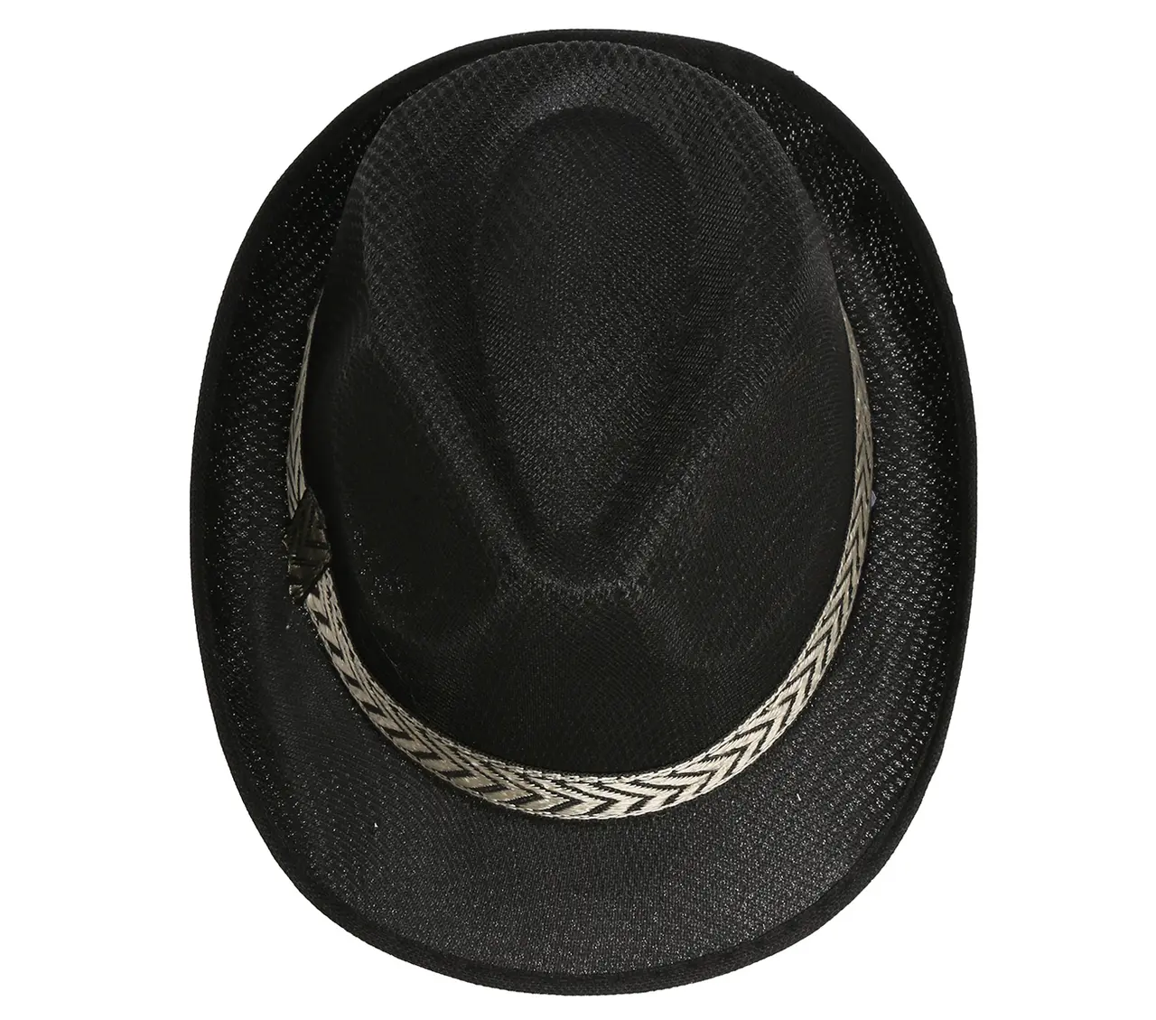 Sort gangsterhat, ca. 38 cm