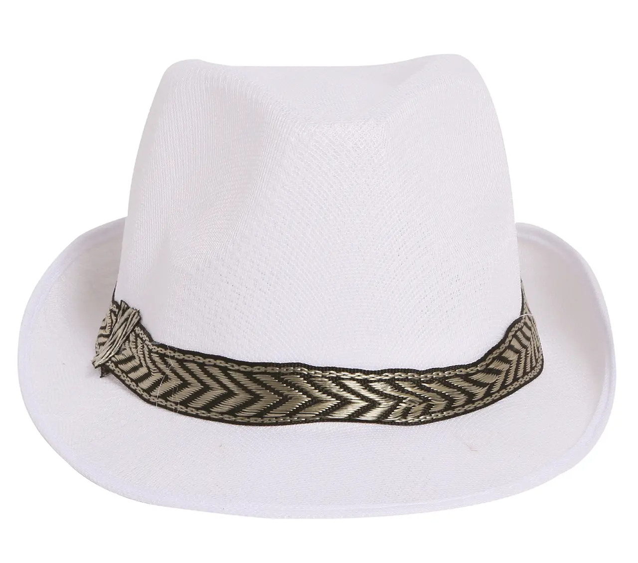 Hvid gangsterhat, ca. 33,3 cm