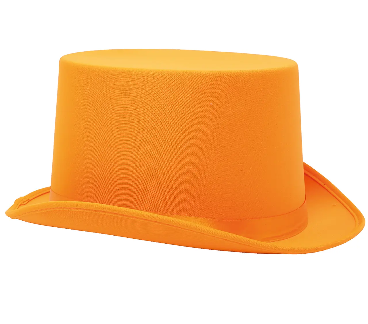 Orange høj hat i satin, høj kvalitet