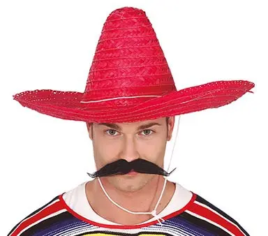 Mexicansk hat, rød, 50 cm