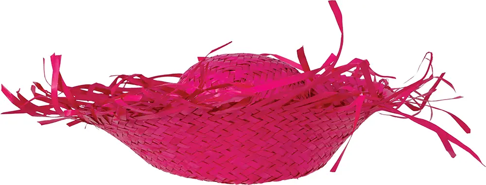 Fugleskræmselhat i strå, pink
