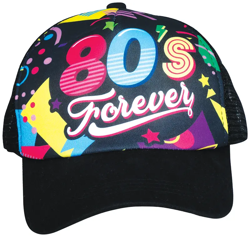 80'er-kasket, sort