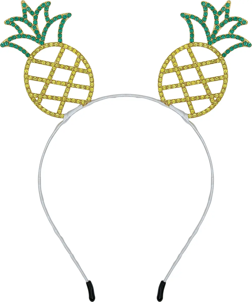 Metallisk hårbøjle med ananas