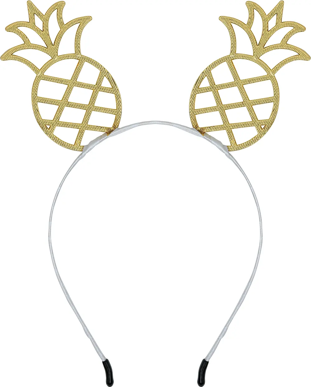 Metallisk hårbøjle med ananas