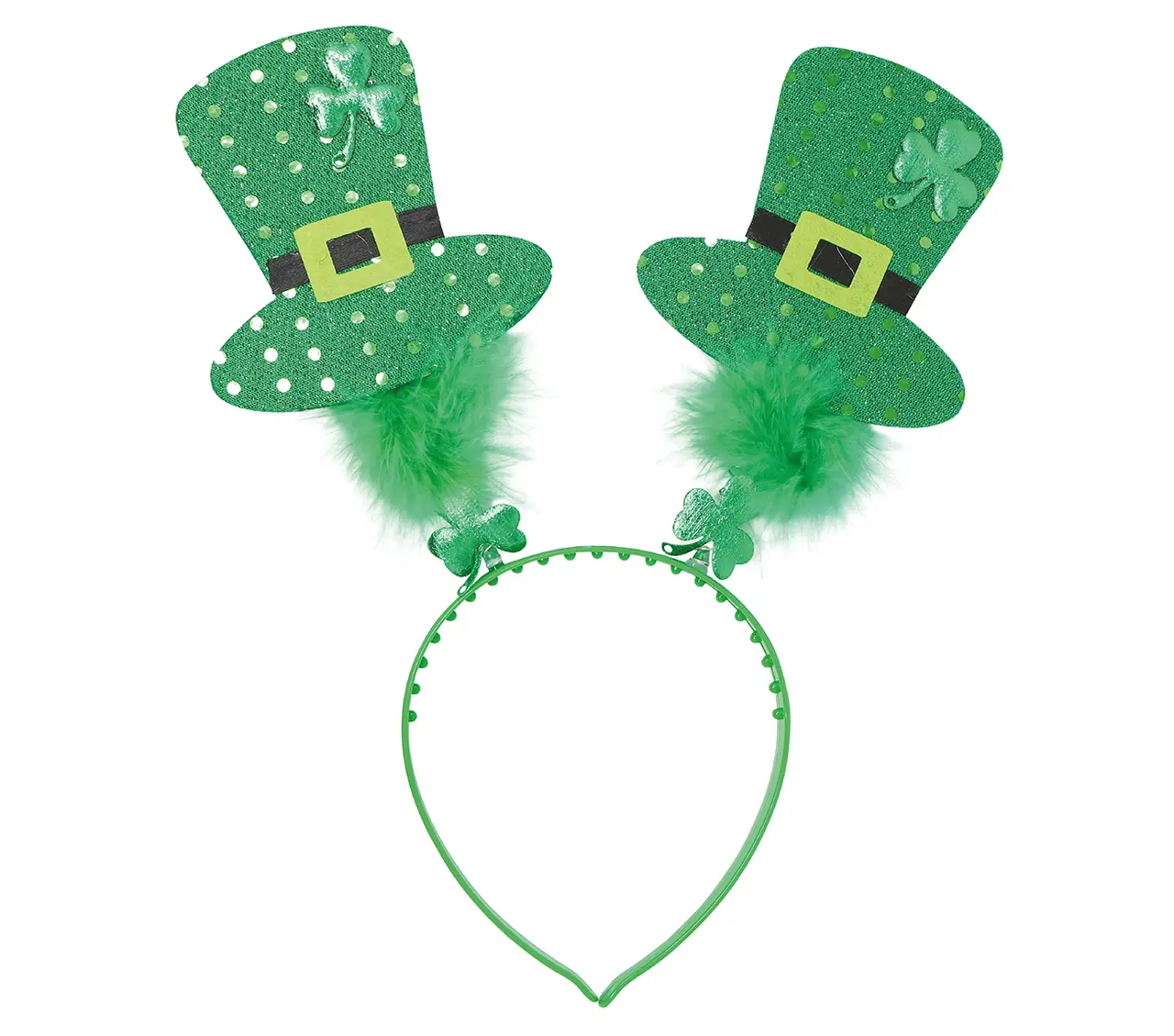 Hårbøjle med høj St. Patrick-hat