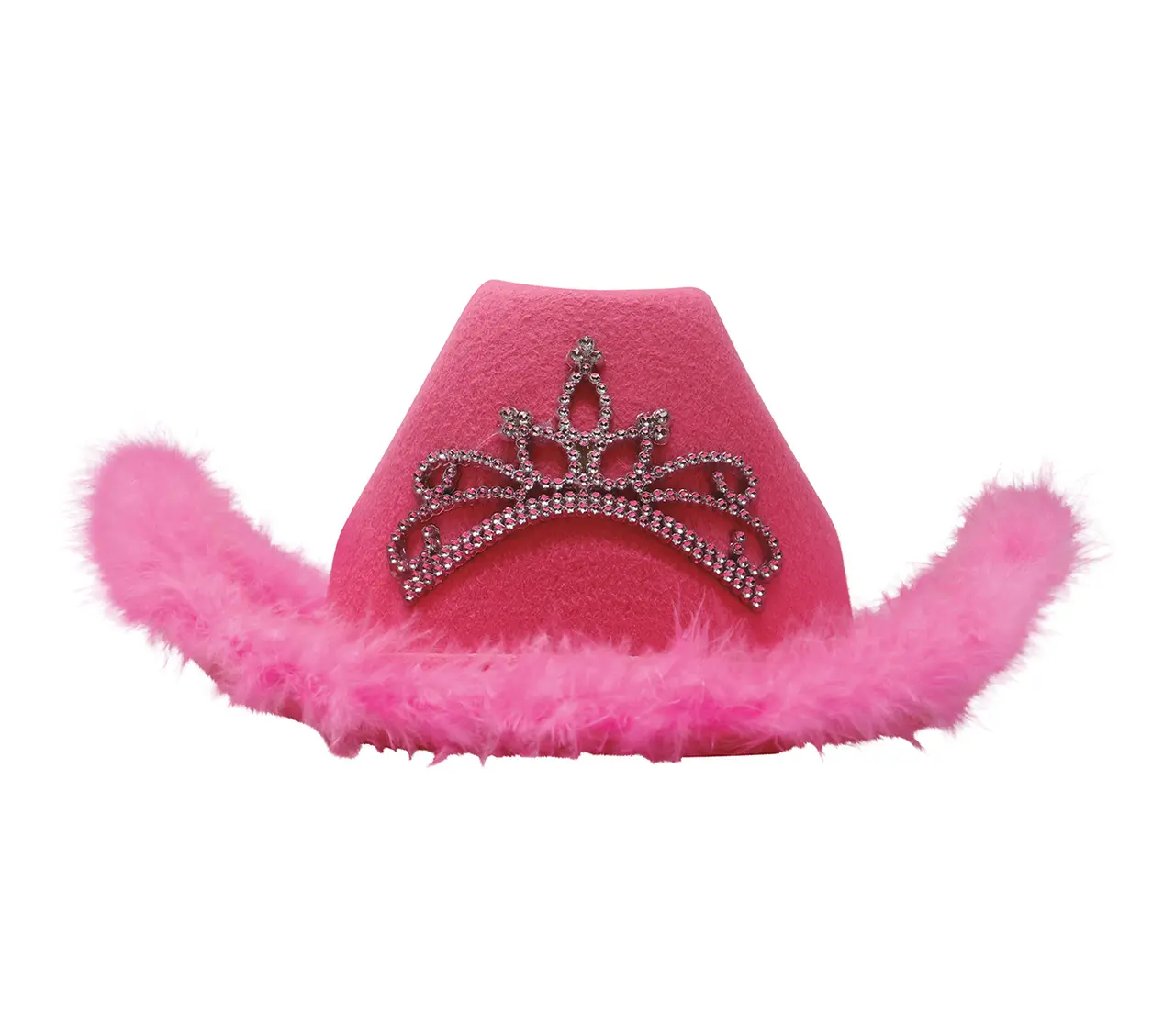 Lyserød cowboyhat med hattebånd