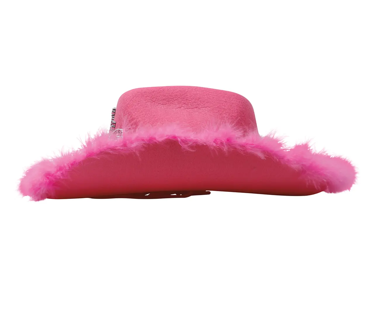 Lyserød cowboyhat med hattebånd