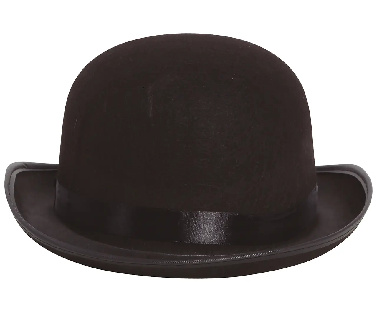 Sort bowlerhat i filt