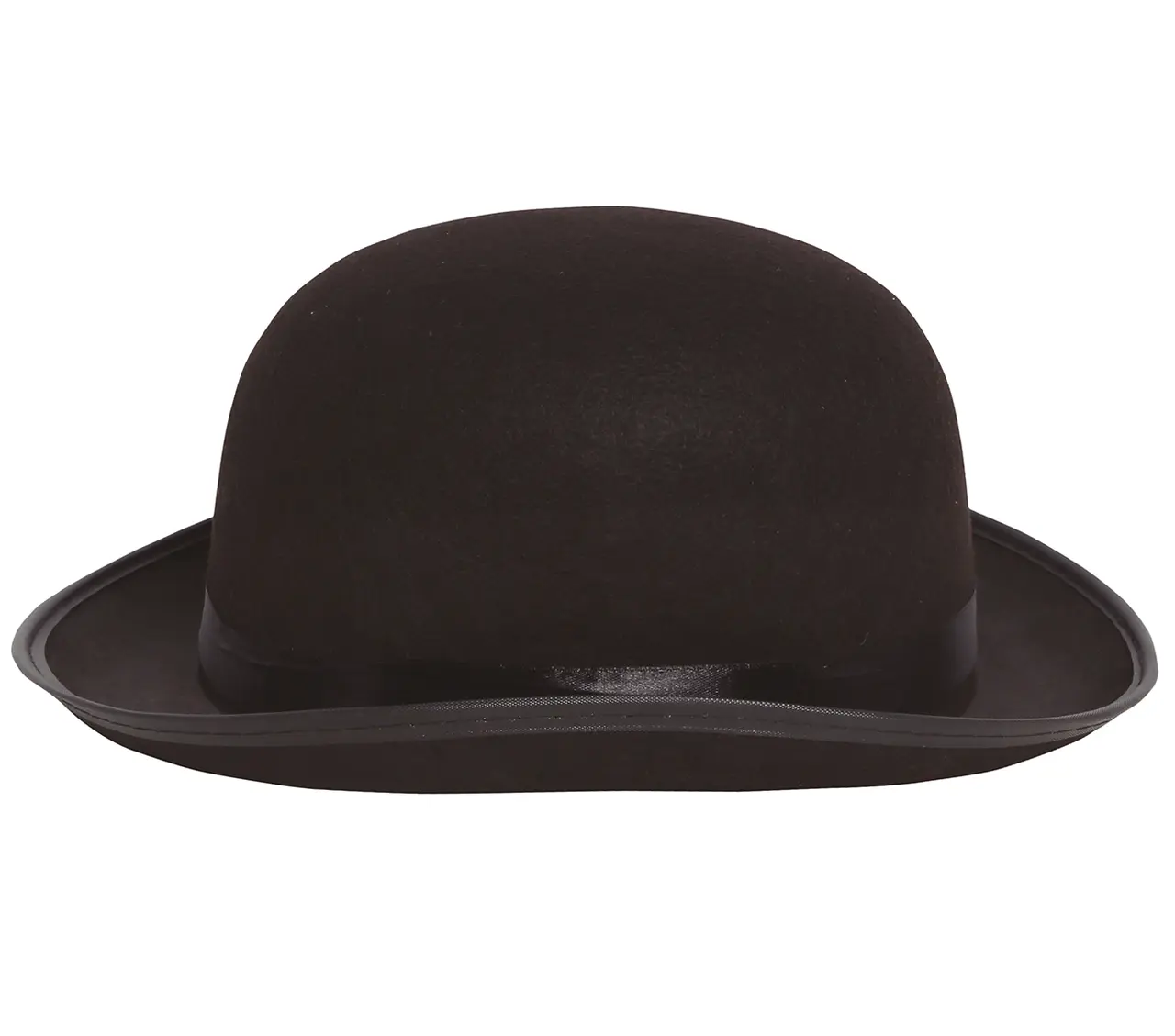 Sort bowlerhat i filt