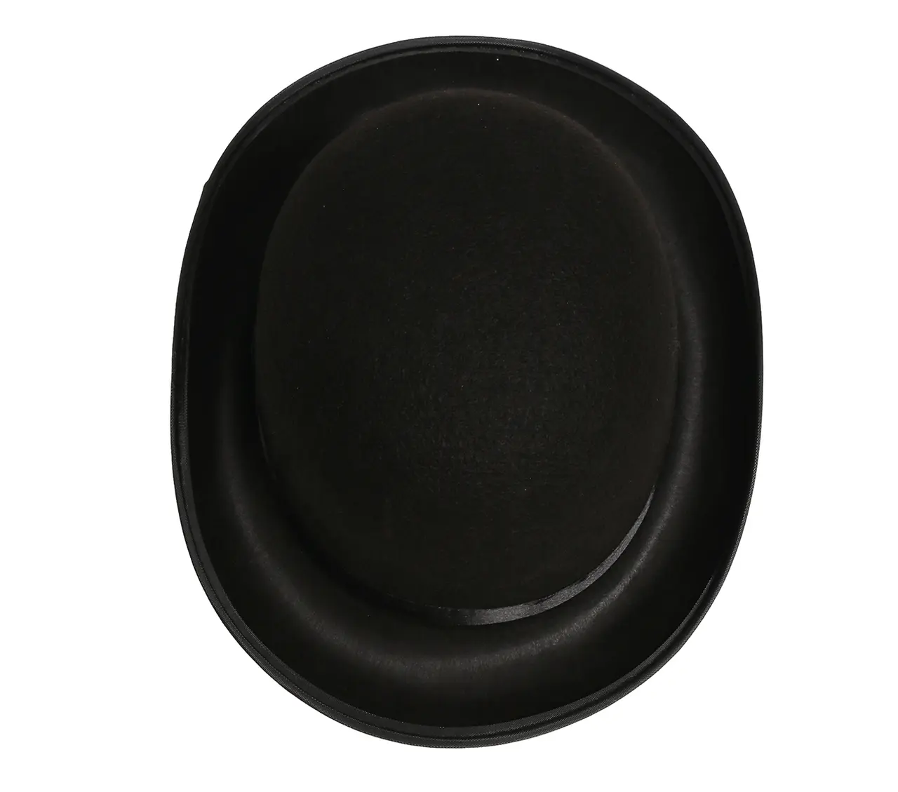 Sort bowlerhat i filt