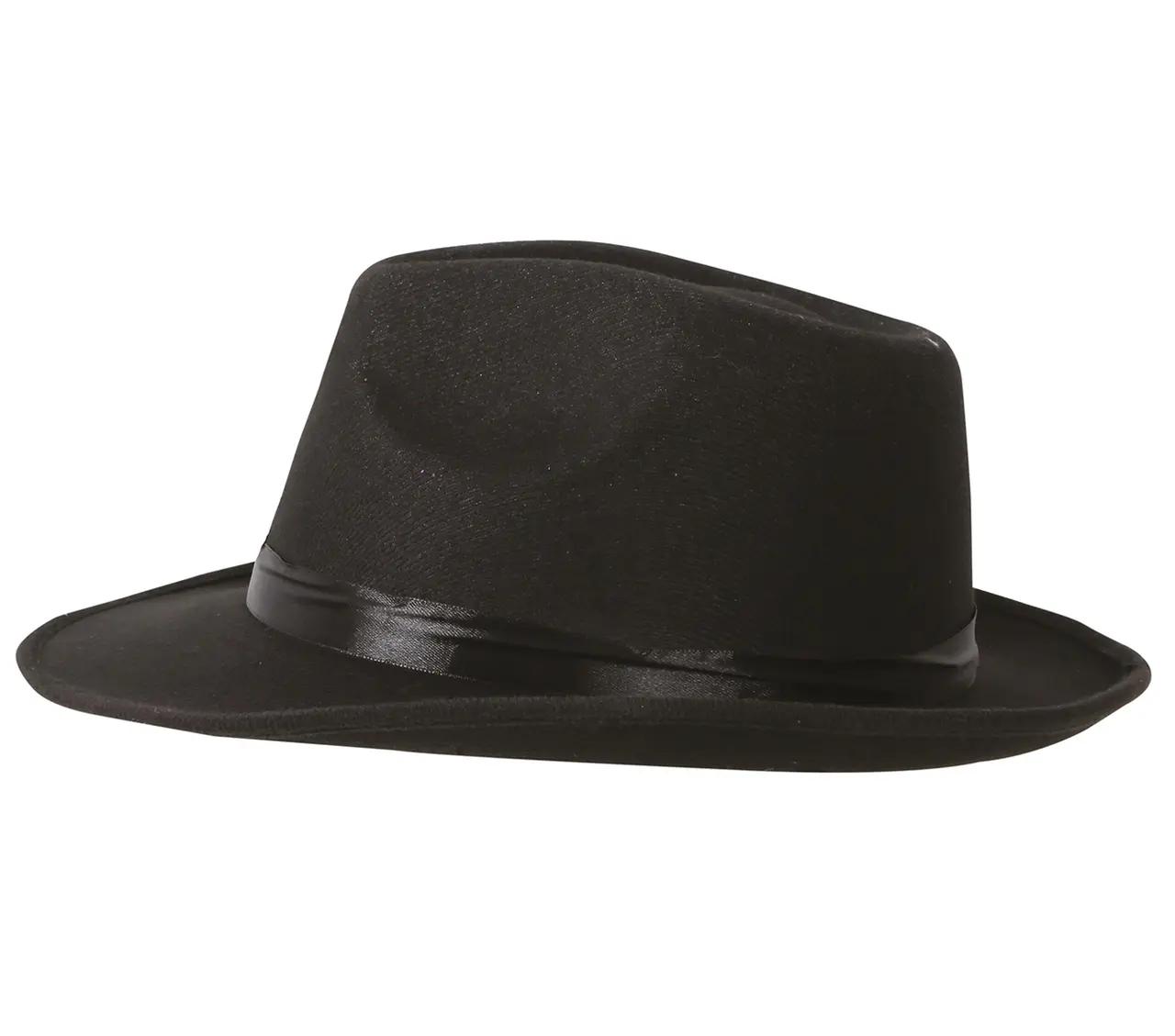 Sort gangsterhat med sort bånd