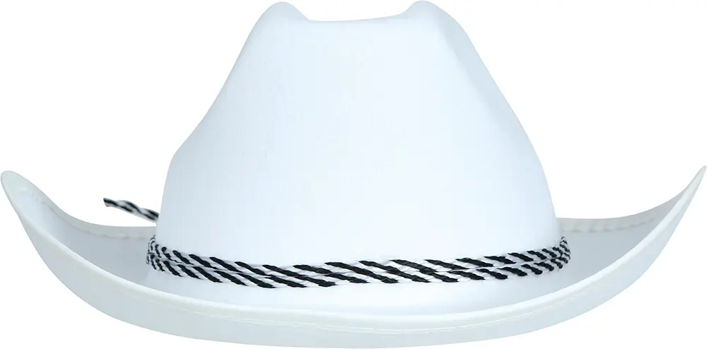 Hvid cowboyhat i filt