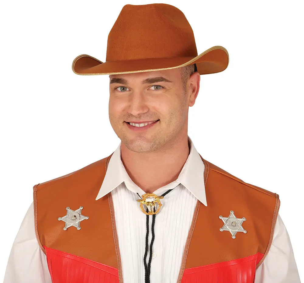 Brun cowboyhat i filt